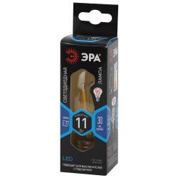 Лампа светодиодная ЭРА F-LED B35-11w-840-E27 11Вт филамент свеча нейтральный белый свет Е27