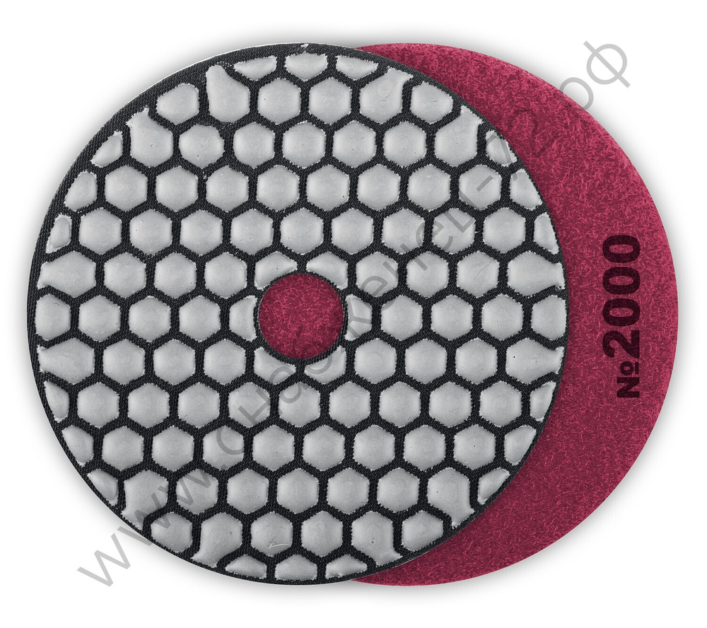 ЗУБР АГШК 100 мм, №2000, сухое шлифование, Алмазный гибкий шлифовальный круг (29868-2000)