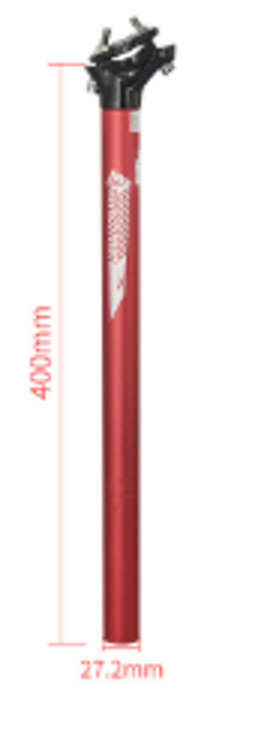 Подседельный штырь LUNJE 341-2, 2-х болтовый 27.2*400mm цв.красный