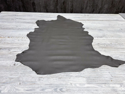 Poncho Lux Stone (1,3-1,5 мм), цв. Серый, натуральная кожа козы