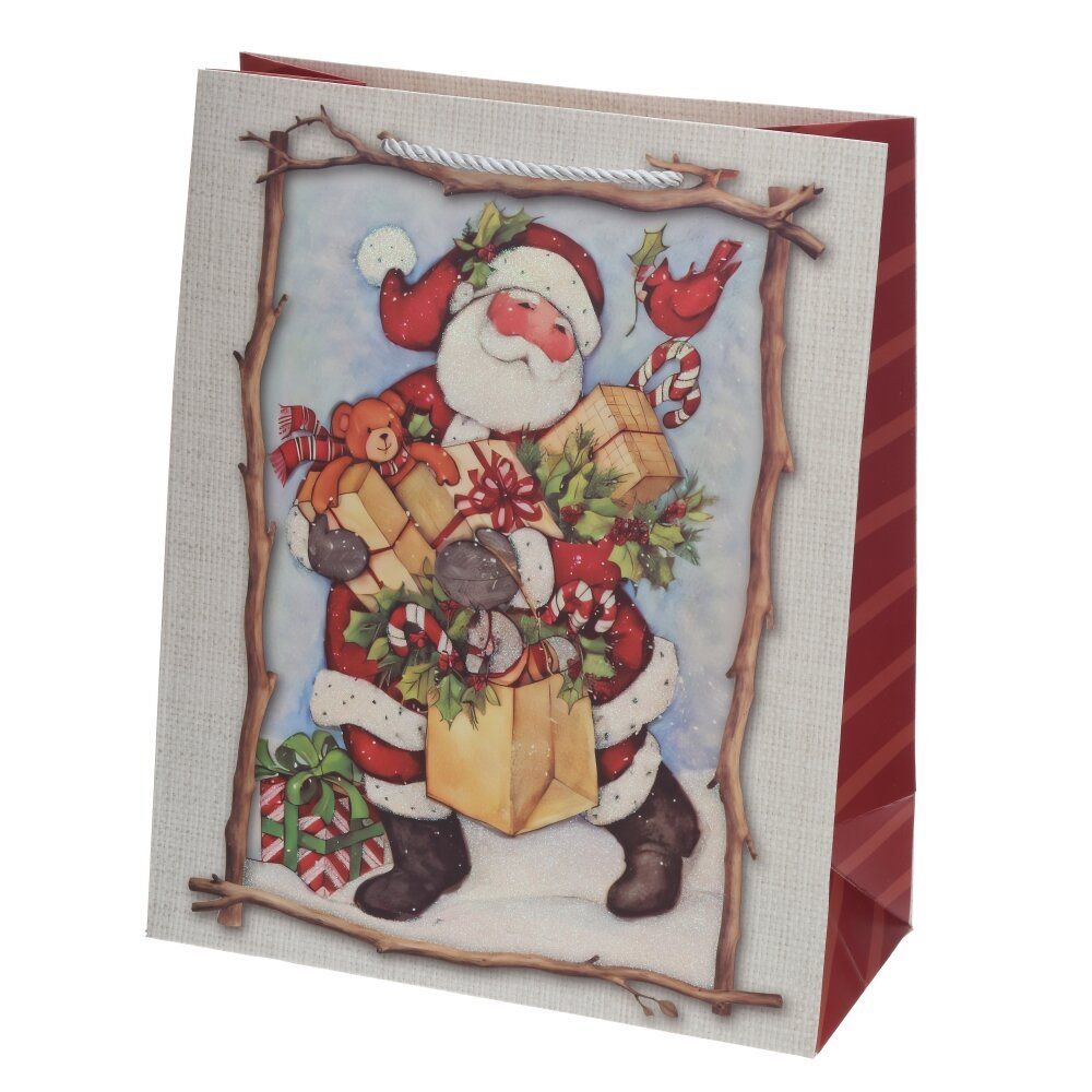 GAEM Пакет подарочный M (бумага 210г/м2, блок 12шт), L26 W12 H32 см, 4в.