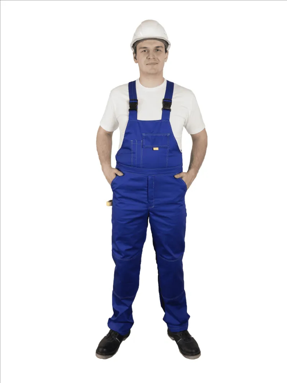 Костюм мужской летний «ДНЕПР» (куртка+полукомбинезон) цв.васильковый/светло-серый