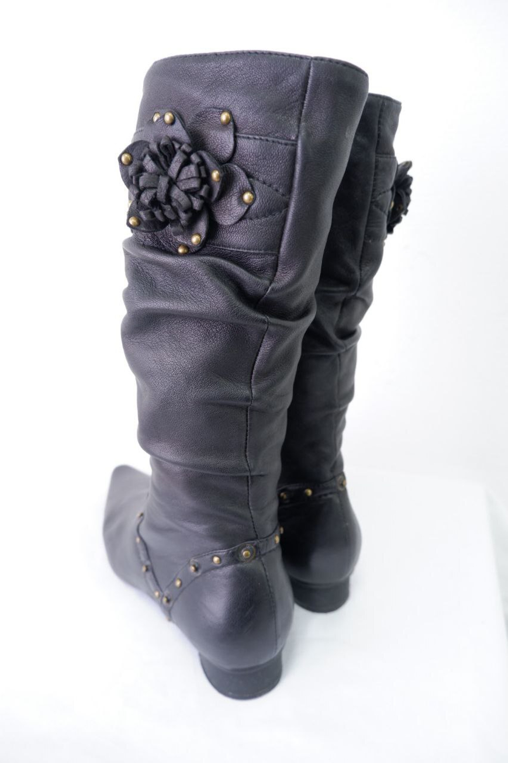 Сапоги интересные кожаные 40 размер