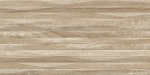 Настенная плитка Alma Ceramica TWU2550EPH44 Euphoria 24.9x50 бежевая глянцевая / рельефная под дерево / полосы