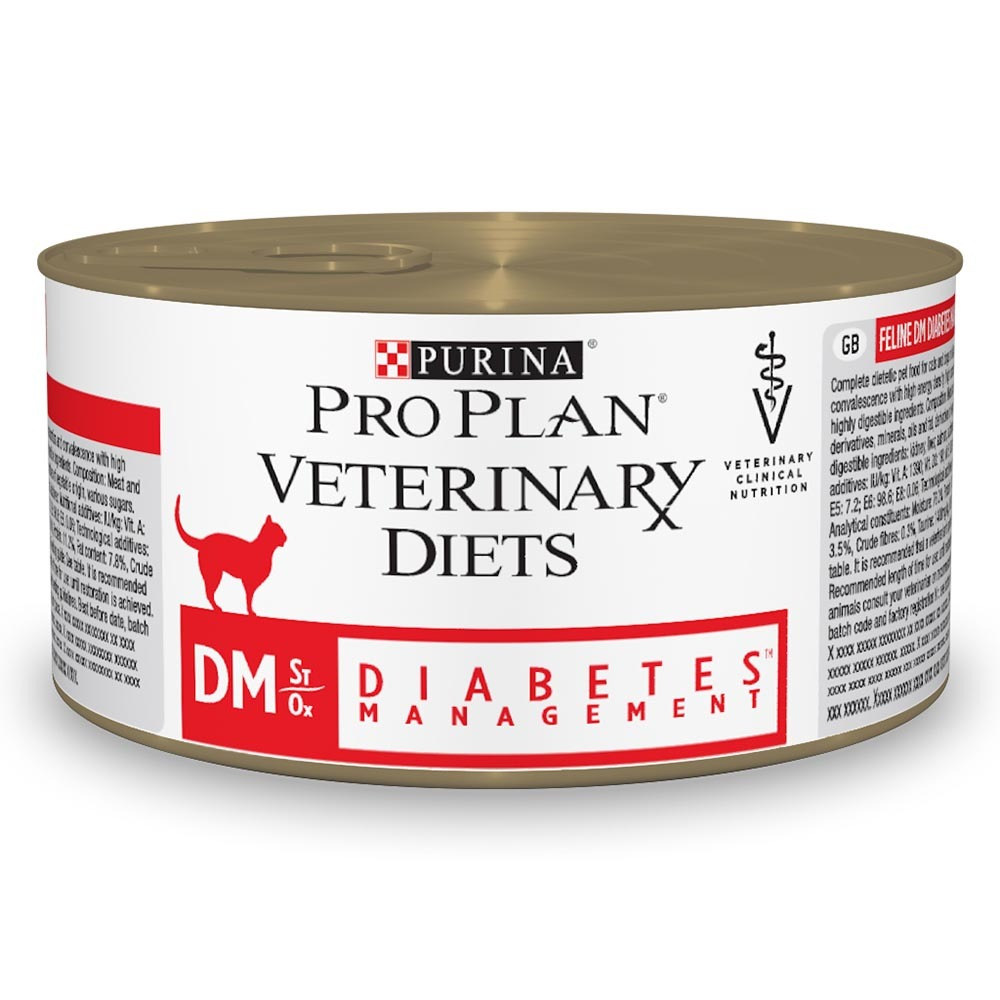 Pro Plan VET DM (курица) 195 г - диета консервы для кошек при диабете, Diabetes Management ST/OX