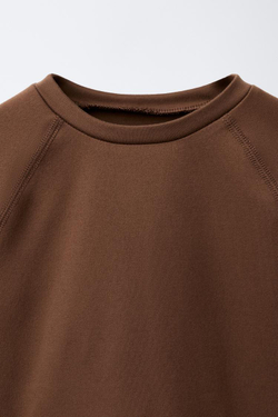 ZARA ТЕРМОФУТБОЛКА С ВОЛОКНОМ THERMOLITE ® FIBER BASE LAYER, КОРИЧНЕВЫЙ