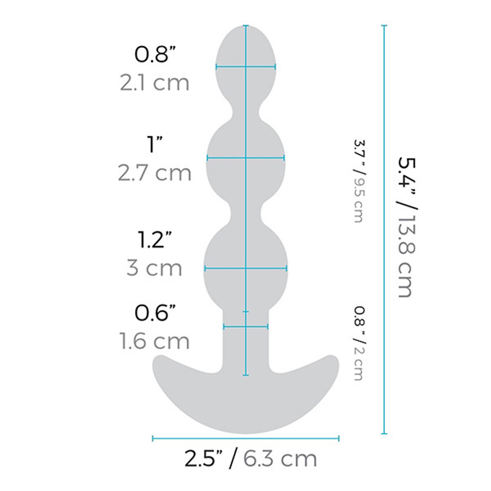 Анальные премиум-бусы с 2 моторами цвет фуксия 13,8см b-Vibe Triplet Anal Beads BV-005-FUC