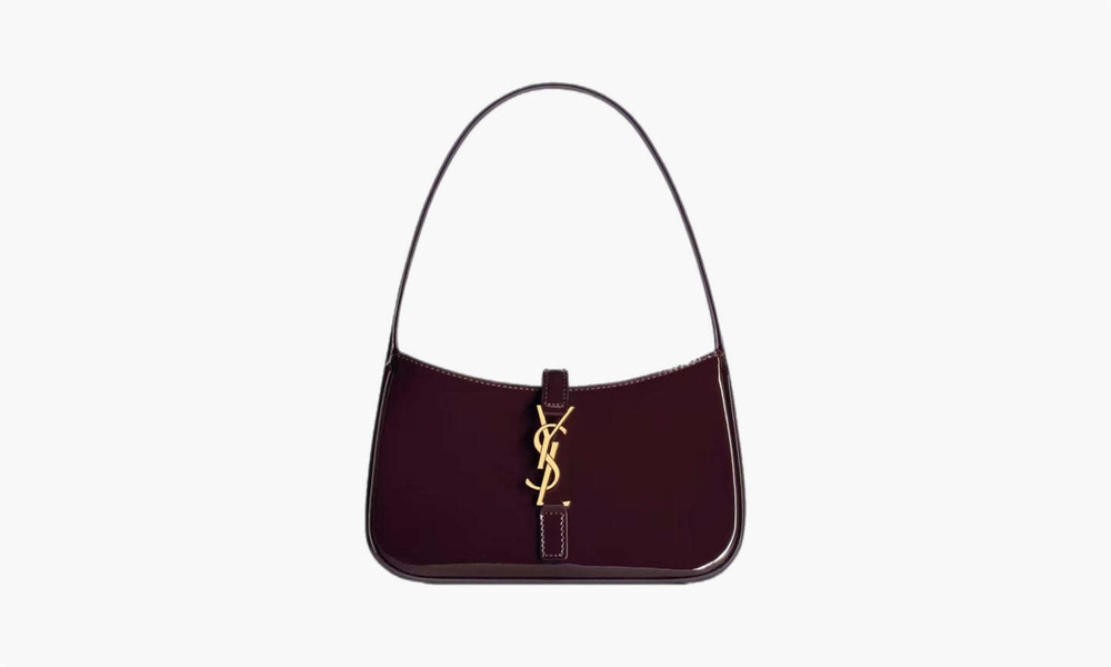 Сумка Saint Laurent Le 5 À 7 Mini Patent Leather Shoulder Bag "Brown"