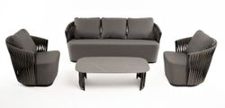 "Флоренция" лаунж-зона из искусственного ротанга, цвет графит