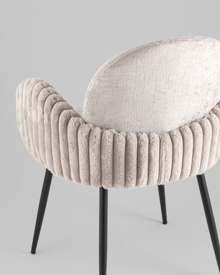 Стул обеденный Wave Stripes букле серый