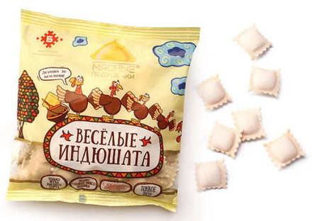 Мясные подушечки "Веселые индюшата" 430г. Брест