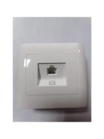 Розетка с рамкой телефон RJ-11 ProfiTec Corsa белая