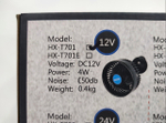 HX-T701 (12 вольт) / Вентилятор салонный на присоске, 12 см, 12V (1 шт.)