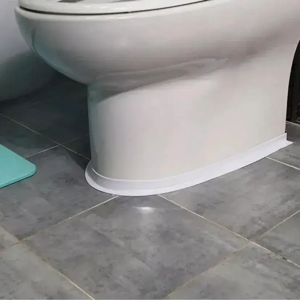 Бордюрная лента для ванны и кухни самоклеющаяся, размером 38мм х 3,2м, плинтус для ванной и раковины, клейкая лента для стыков, декоративный скотч, белый