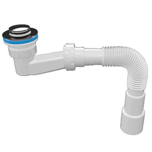 PCC165-0 Сифон для душевого поддона с механизмом click-cluck, с г.тр1 1/2″-40/50мм,выс 80 мм