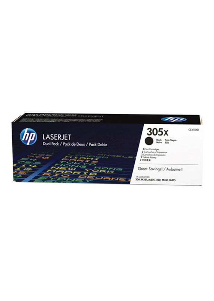 Картридж HP 305X CE410XD лазерный черный увеличенной емкости упаковка 2 шт (2*4000 стр)