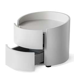 Прикроватная тумбочка Mitchel, 2 ящика, белая