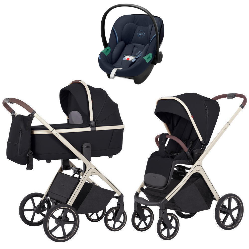 Коляска Carrello Vector CRL-6550 и автокресло Cybex Aton S2 Ocean Blue 3 в 1 Pearl Black