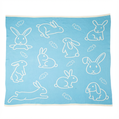 Плед вязаный детский «Зайчик»