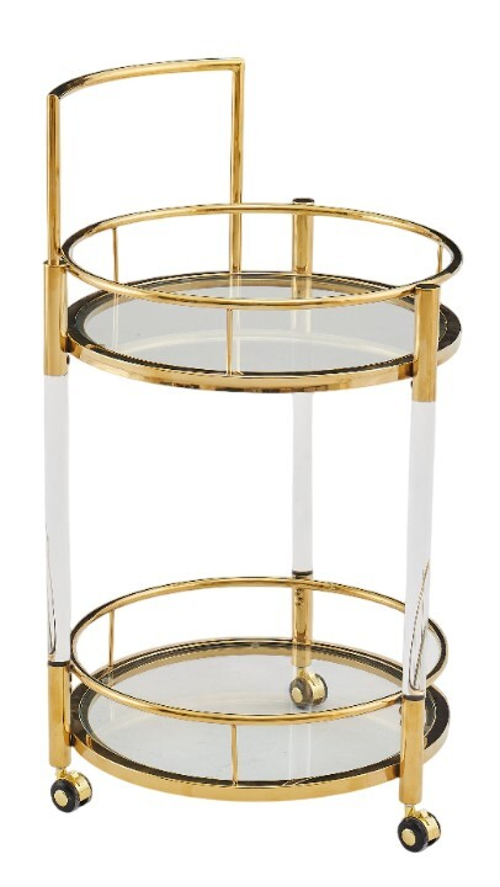 Столик сервировочный Ist Casa Моника, 54х88 см, акрил, золото