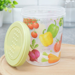 Банка с завинчивающейся крышкой 1,0л с декором (салатовый)