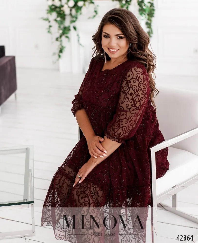 Платье 8620-бордо Minova