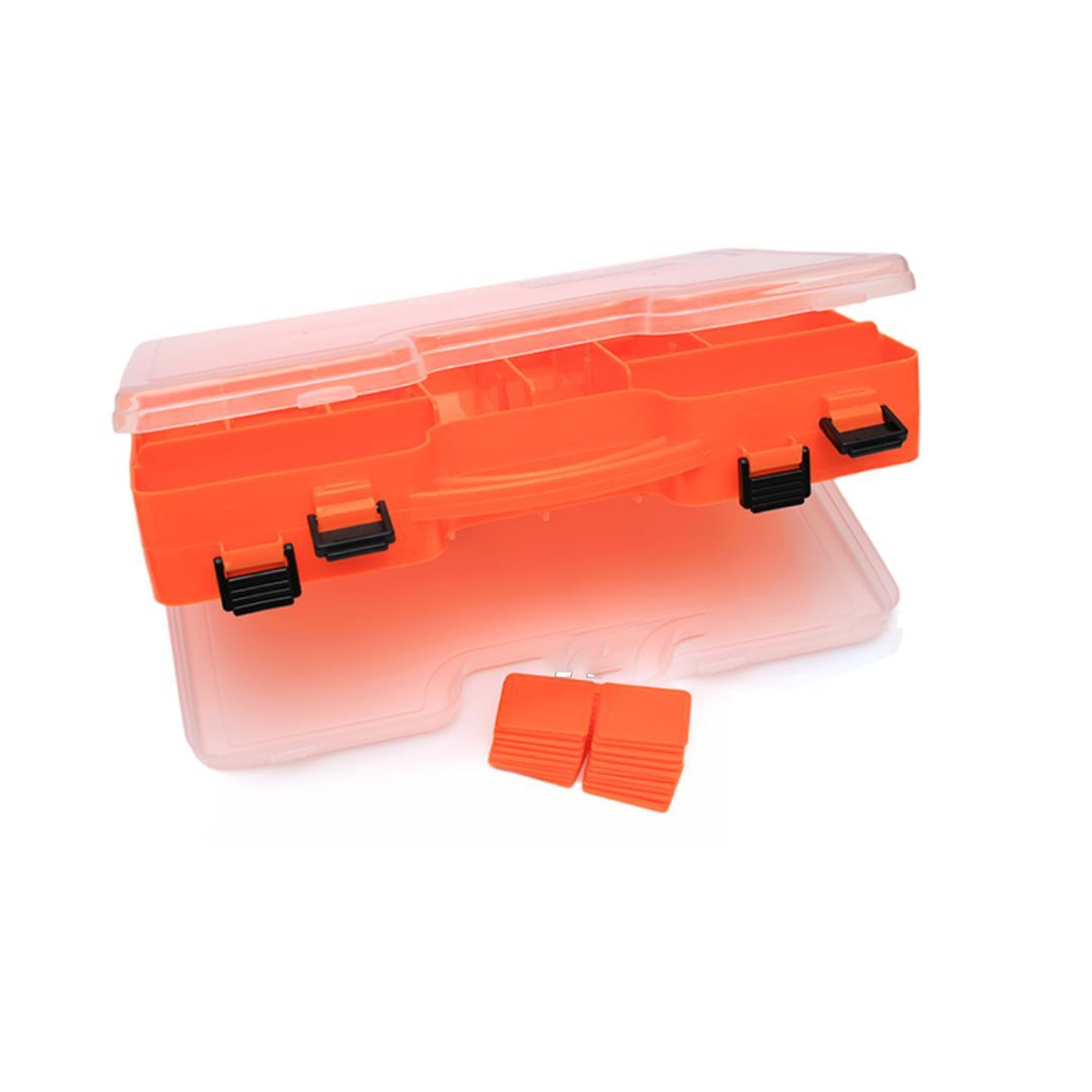 Коробка для приманок TOP BOX TB- 3800 (29.5*22*6 cм), оранжевое основание. Товар уцененный