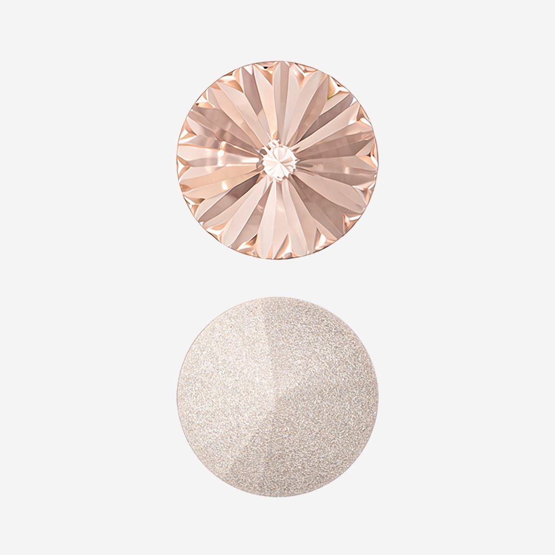 Кристалл Риволи (Rivoli), оттенок "Светло-персиковый"/"Light Peach", 12мм