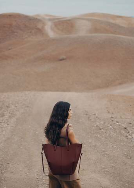 POLENE СУМКА CYME TOTE, ВИШНЕВЫЙ