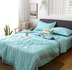 Комплект постельного белья с Одеялом VIVA - HOME TEXTILE, Однотонный, Сатин, Евро