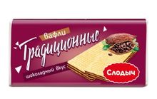 Белорусские вафли &quot;Традиционные&quot; Шоколадный вкус 100г. Слодыч - купить с доставкой по Москве и области