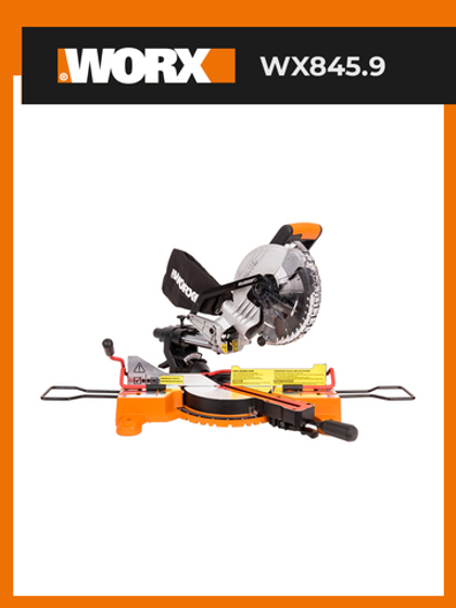 Аккумуляторная торцовочная пила WORX WX845.9 20В 216 мм
