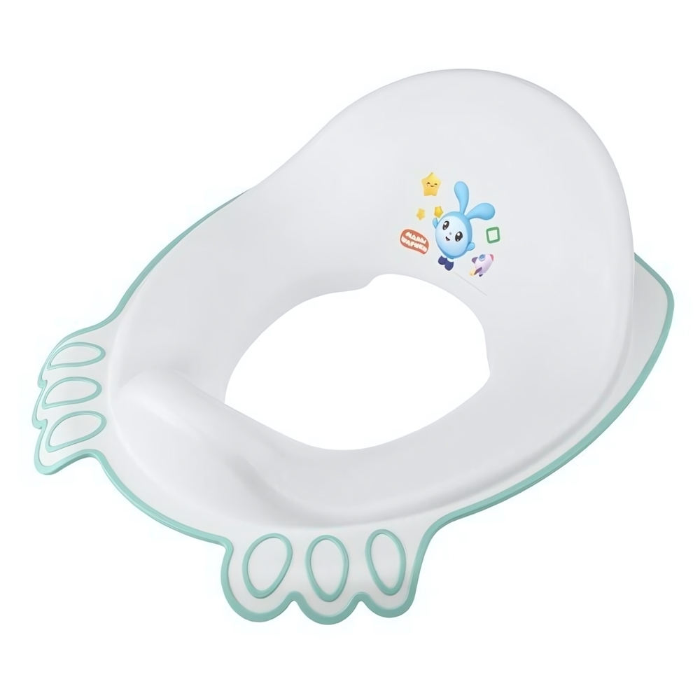 Накладка на унитаз детская с декором малышарики (зеленый)