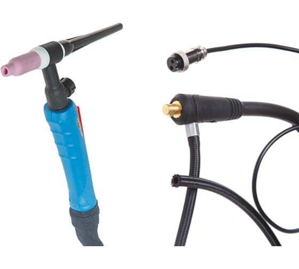 Горелка сварочная TIG WGT-17V (4м, 150А, разъем 10-25, вентиль) SOLARIS