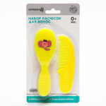 Расчёска детская + массажная щётка для волос, от 0 мес., цвета МИКС 1917381