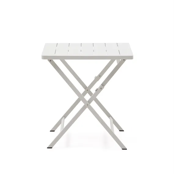 Стол садовый складной Torreta из алюминия с белой отделкой 70 x 70 см