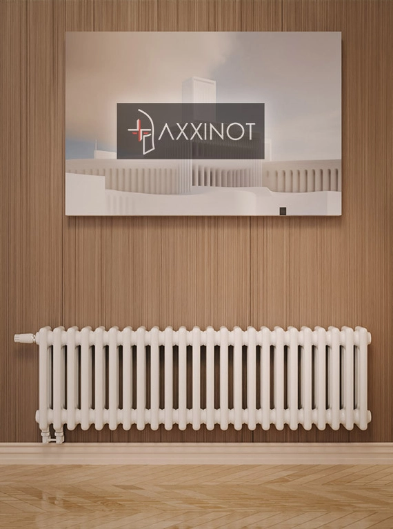 Axxinot Sentir 3037 - трехтрубный трубчатый радиатор высотой 370 мм, нижнее подключение с термовентилем