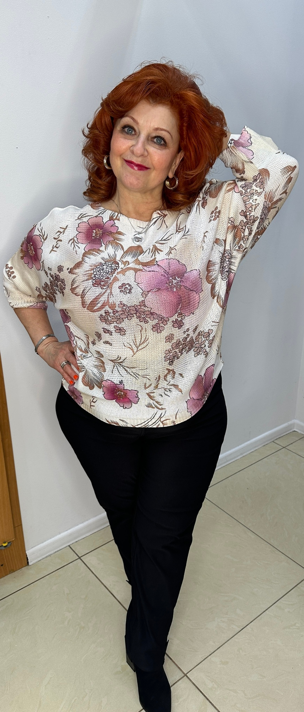 Итальянский трикотажный джемпер-блузон "ириска"