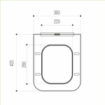 Сиденье для унитаза  WAVE PROMO дюропласт, микролифт БЕЛЫЙ глянец