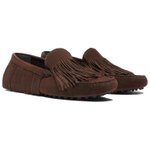 Scarosso fringed suede loafers
