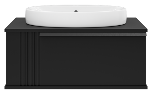 Тумба под раковину Brevita Savoy 80 подвесная (черная)