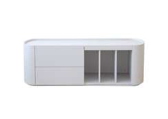 Тумба Lagom под ТВ 2 ящика 3 ниши ширина 140 см (белый)