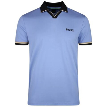 Мужское теннисное поло BOSS TOC Serve 2 - light/pastel blue