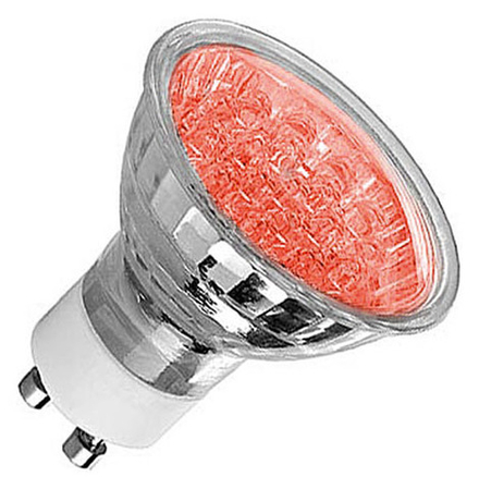 Лампа светодиодная 0.9W R50 GU10 - цвет в ассортименте