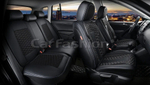 Чехлы на сидения CarFashion каркас 5D«SYMBOL PLUS» 27257 -Экокожа т.серый/т.серый/т.серый