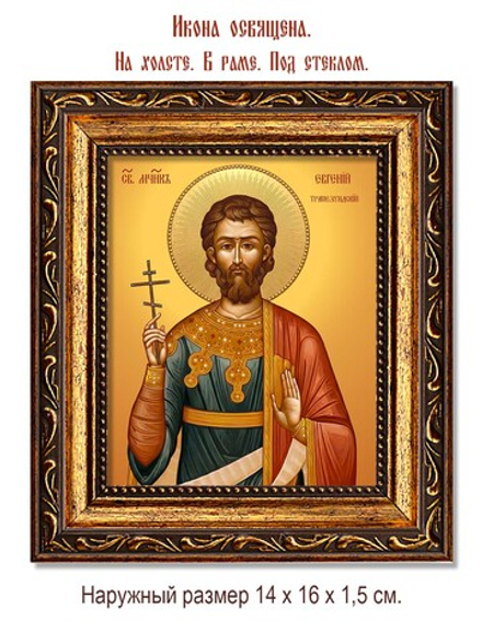Евгений Трапезундский священномученик, чтец. Икона на холсте.