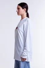 Лонгслив Гербарий Мак Белый