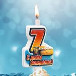Свеча Цифра, 7 Тачки, 12 см, 1 шт.