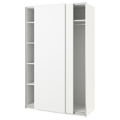 Шкаф-купе PAX HASVIC IKEA комбинация с 4 полками (белый)  260*50*240