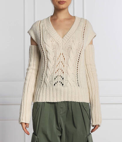 Хлопковый свитер 2в1 margarita Pinko - бежевый(1G18AN A06I)